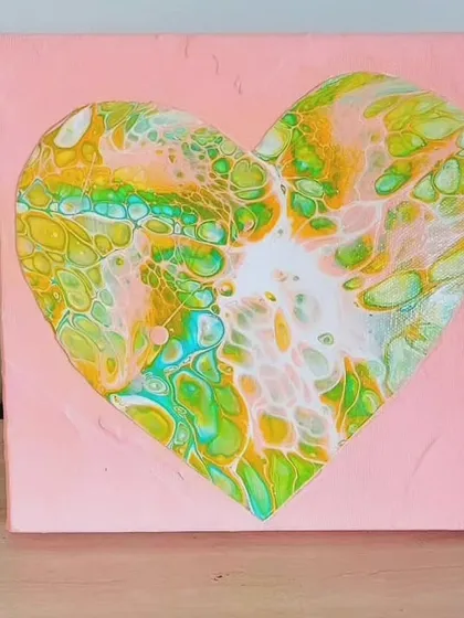 A piece from my personal 'heART' collection, created with the fluid art technique. This shows the kind of art you can learn to make or purchase directly from me.