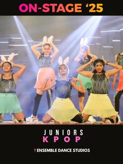 A close-up of our juniors K-Pop performance. The costumes and choreography are designed to capture the authentic style of the genre.