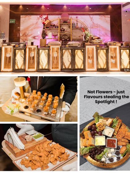 It's not just about flowers; the food presentation is part of the decor. I work with caterers to ensure that appetizers and platters are styled to be as visually appealing as they are delicious.