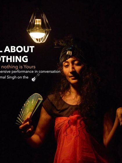 The poster for my solo performance "All About Nothing" and an introductory Butoh workshop. Both events are designed to explore the self, one through performance and the other through guided movement.