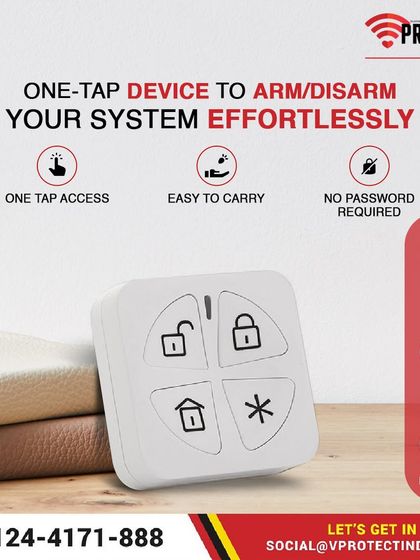 This one-tap device allows you to arm or disarm your system effortlessly. The easy-to-carry KeyTag requires no password, offering seamless security control with just a single tap.