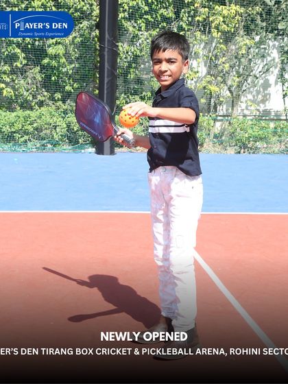 Pickleball is taking over, and we are here for it. A young player gets ready to serve at the inauguration of our new pickleball court in Rohini, where we will be offering coaching and pay-and-play options.