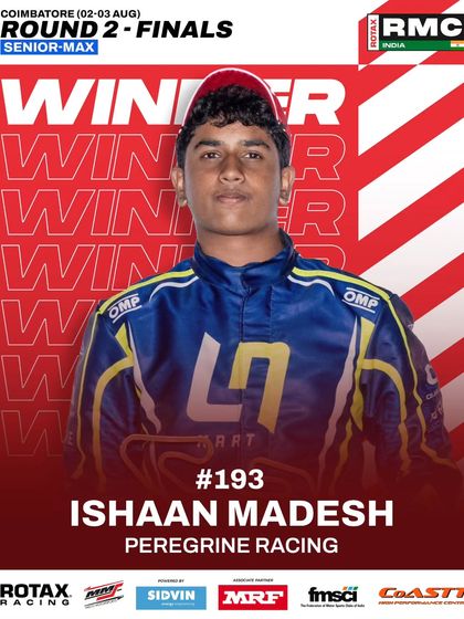 Ishaan Madesh, the Senior Max winner from Round 2 of the 2025 National Championship in Coimbatore.