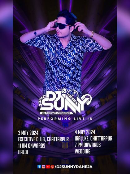 Getting ready for a two-day private wedding event in Chhattarpur. This poster outlines the plan: a daytime Haldi party followed by the main wedding celebration. I can't wait to make both occasions amazing.