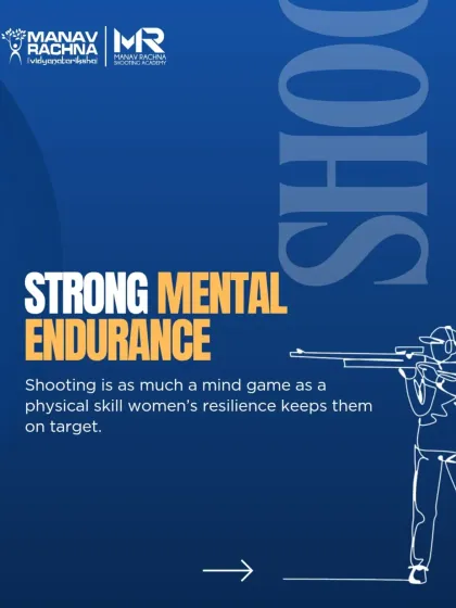 Shooting is a mental game. We celebrate the strong mental endurance and resilience of our women shooters, which keeps them on target and focused on their goals.