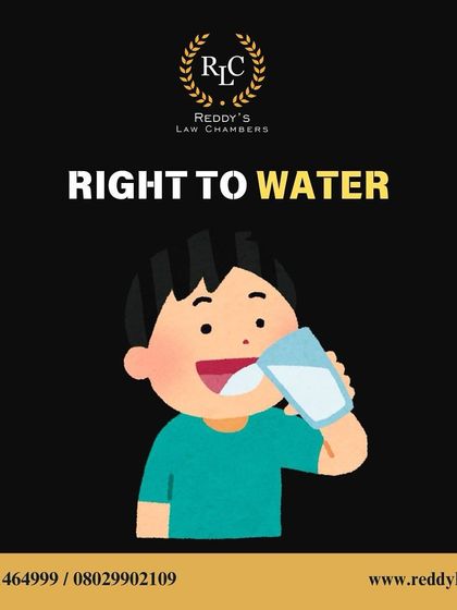 The right to clean and safe water is a fundamental human right. This is a simple but powerful reminder of a basic necessity that is protected under law.