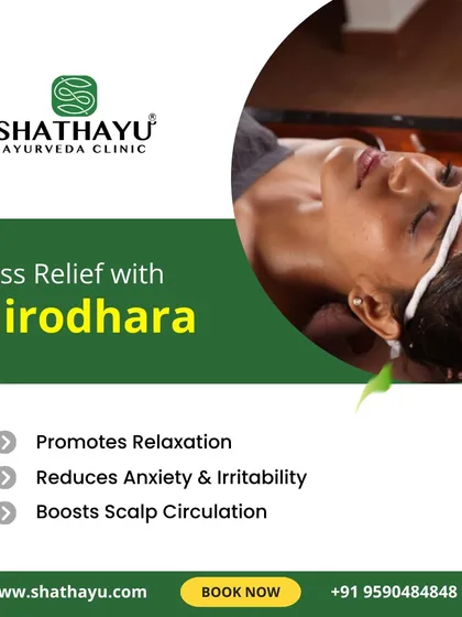 Stress directly impacts your skin and hair. Our Shirodhara treatment, which involves a continuous stream of warm, medicated oil on the forehead, is a powerful therapy to promote deep relaxation, reduce anxiety, and boost scalp circulation for overall well-being.