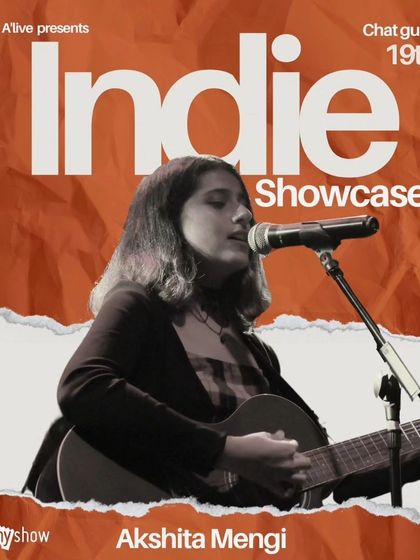 The poster for an 'Indie Showcase' in Delhi. I love being part of events that celebrate independent music.