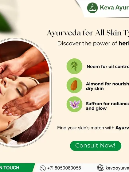 Ayurveda offers a solution for all skin types, and we find the right match for you. Our treatments use the power of herbs like Neem for oil control, Almond for nourishing dry skin, and Saffron for achieving a radiant glow.