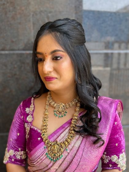 Ramya Gowda - Bridal & Occasion Hairstyling Reception & Engagement Styles photo 17