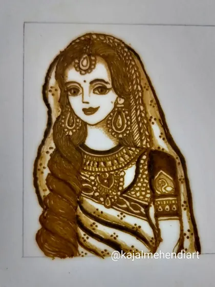 Another angle of the practice bride portrait. I focus on getting the shading and the details of the jewelry just right to create a realistic and beautiful image.