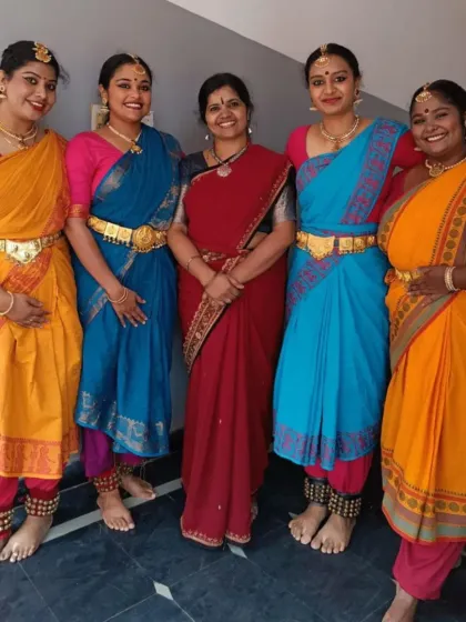 I am so incredibly proud of these girls for their fantastic results in the Pre-Vidwath exams, with some even achieving distinction. We provide dedicated training for university-certified Bharatanatyam examinations, guiding students who want to take their passion to a professional level.