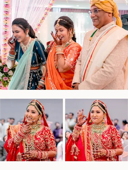 A mix of laughter and emotional tears from the bride and her family during the ceremony. We believe in capturing the full spectrum of emotions on a wedding day.