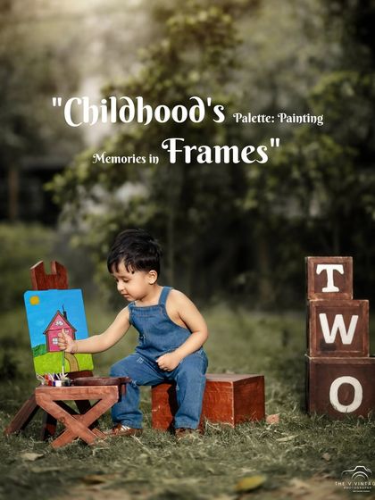 Childhood's palette. This little artist is painting memories during his second birthday photoshoot in the park.