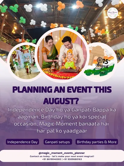 I believe in making every office event special, whether it's a national celebration like Independence Day or a festive one like Ganesh Chaturthi. I handle all the details to help you celebrate important moments with your team and make sure *har pal yaadgaar* (every moment is memorable).