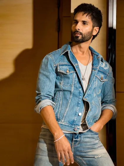All blue, no blues. We styled Shahid Kapoor in this classic Gucci denim-on-denim look for his 'Deva' promotions, proving that some combinations are timeless for a reason.