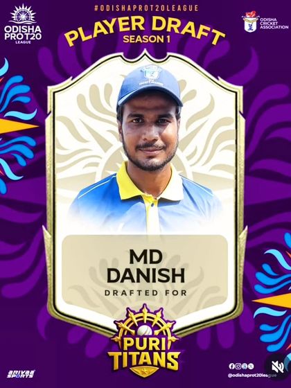 We congratulate our coach, Md. Danish, on being drafted by the Puri Titans for the Odisha Pro T20 League. Our coaches are active, high-level players, bringing current experience to our training.