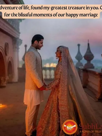 A couple holds hands on a palace rooftop at dusk, a truly magical setting. We help you find the person who becomes your life's greatest treasure.