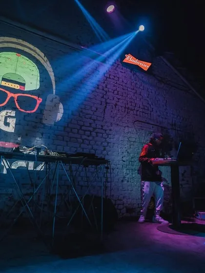 My logo projected on the wall at a Gully Gang event. Being part of this movement and this team is a huge part of my journey.
