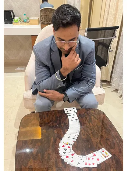 Contemplating the next move. Every shuffle and flourish is practiced to perfection.