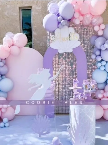 Dive into an underwater fairytale with our Little Mermaid theme. We designed this magical birthday with custom backdrops, a shimmering sequin wall, and pastel balloon garlands to bring Ariel's world to life for a special princess.