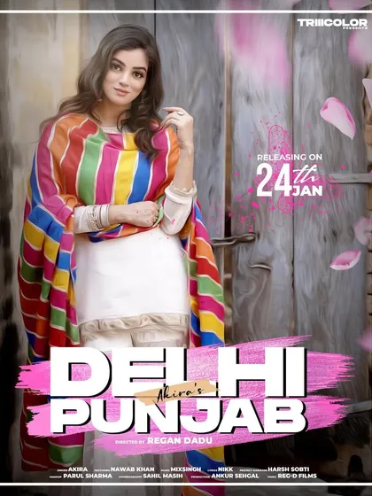 The release date poster for "Delhi Punjab", featuring a traditional Punjabi look. This shows my versatility in styling and performance.