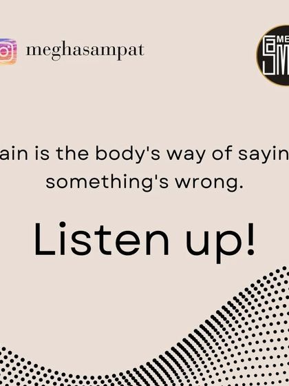 Pain is your body's way of telling you something is wrong. Listen to it. Ignoring these signals can lead to long-term damage that can affect your career.