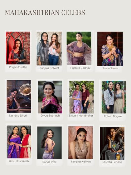 I've also had the pleasure of working with many celebrated Maharashtrian artists. This showcases some of the wonderful actresses from the Marathi film and television industry that I've dolled up.