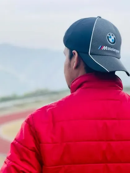 Looking out over the track at high altitude. A moment of reflection on the journey.