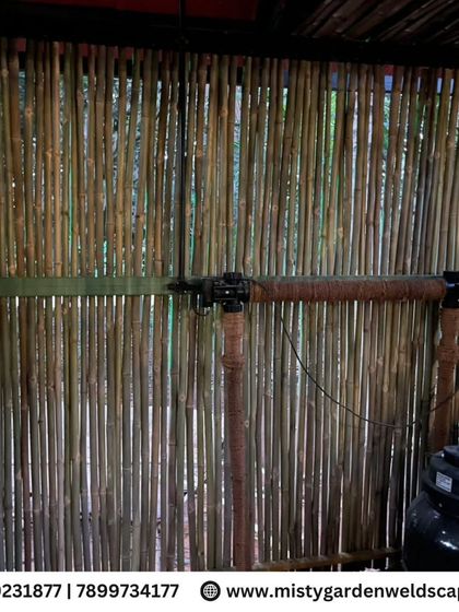 We also create unique, eco friendly structures. This bamboo house, combined with a classic Mangalore tile roof, offers a sustainable and charming farmhouse retreat with excellent natural ventilation.