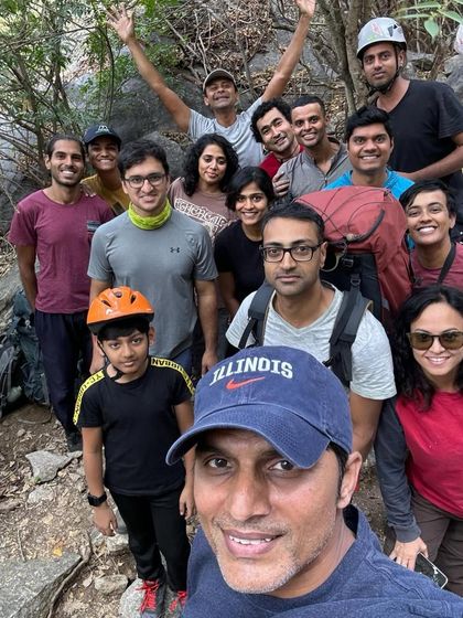 Another great group photo from a weekend trip to Varlakonda. We welcome climbers of all ages, including the young ones.