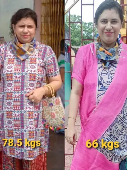 This is what is possible with discipline. My online client lost 12.5 kgs in 16 weeks with a structured home workout plan and proper nutrition. No crash diets, no fat burners, just hard work.