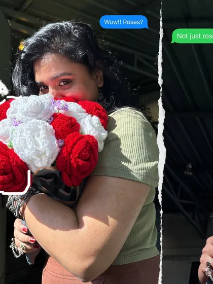 The best reaction! This is more than just a bouquet of roses; it's a bouquet of forever flowers, handcrafted with love and care.