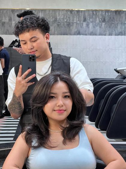 What would you like to change about your hair? This client was ready for a fresh look, and we gave her a beautiful layered cut that she loves.