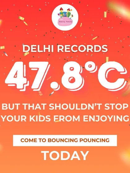 Don't let the Delhi heat stop the fun. Our fully air-conditioned indoor play area is the perfect place for kids to play and enjoy themselves, no matter the weather outside.