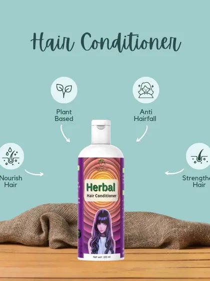 My Herbal Hair Conditioner is plant based and helps with hair fall. It nourishes and strengthens your hair after every wash, leaving it soft and manageable.