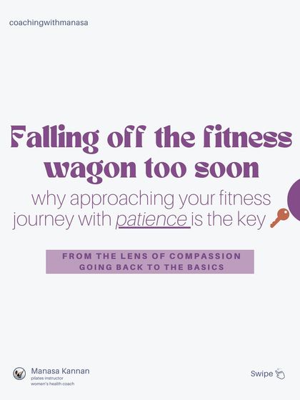 It's easy to feel like you're "falling off the wagon." This series is about why approaching your fitness journey with patience is the key to long-term success and enjoyment.