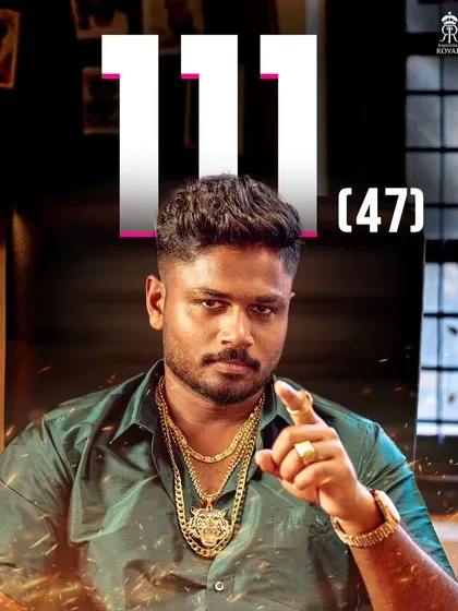 A celebratory graphic for Sanju Samson's first T20I ton, a project I was thrilled to be a part of.