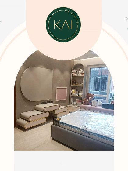 This child's room features a unique, book-shaped stepping stool leading up to a cozy window seat. It's a perfect example of how we incorporate playful and imaginative elements into our functional designs.