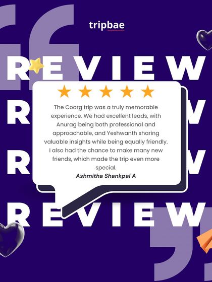 A 5-star review from a traveler who had a memorable Coorg trip, praising our excellent and friendly trip leads.