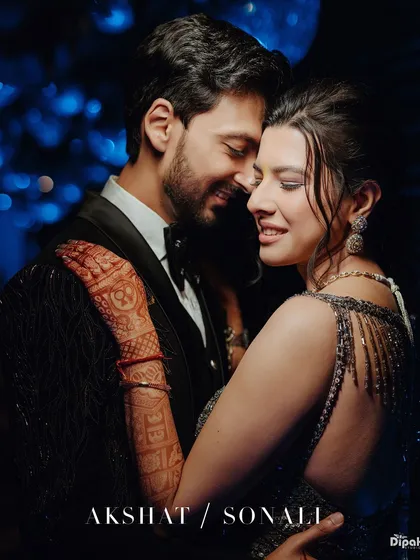 An intimate portrait from a glamorous engagement night at the Fairmont Jaipur. Amidst the grand celebrations, I seek out the quiet, romantic moments that truly define a couple's connection, creating images that are both stylish and deeply personal.