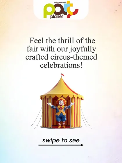 An invitation to feel the thrill of the fair with our joyfully crafted circus-themed celebrations.