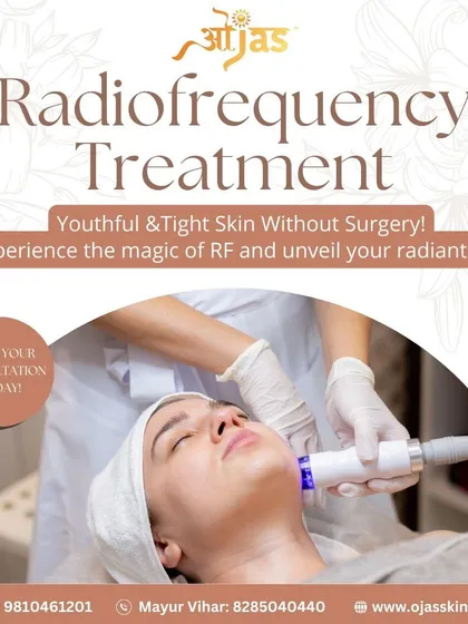 Experience the magic of Radiofrequency (RF) treatment for youthful, tight skin without surgery. RF energy gently heats the deeper layers of your skin to stimulate collagen and unveil a more radiant, lifted version of yourself.