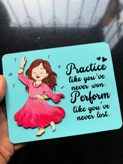I love customizing products to match a person's passion. I crafted this special dancer-themed magnet for the talented choreographer Phulawa Khamkar.