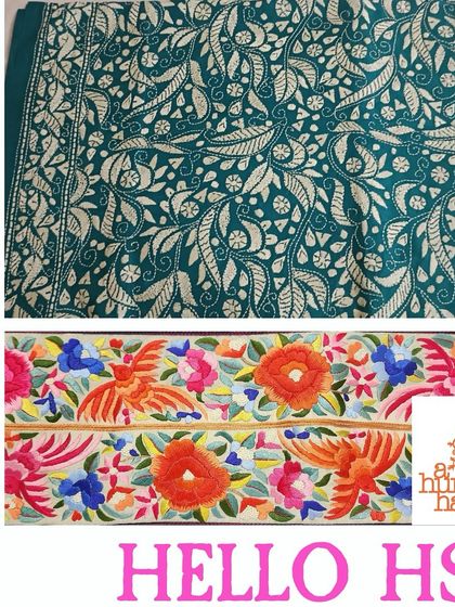 Threads of tradition, stitched with love. A collage of hand-embroidered textiles, from Parsi Gara to floral motifs, available at our HSR edit.