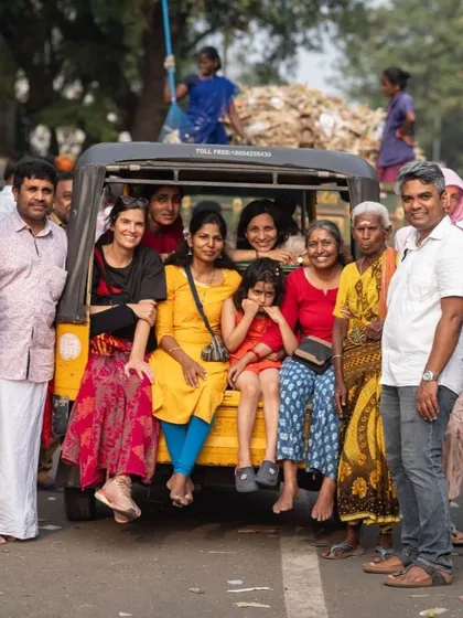 A pilgrimage is made real by the sangha, the community that walks it with you. This moment from our journey to Arunachala captures the joy and connection we find along the way. We share laughter, support, and a sense of unity that makes the path feel less arduous and more alive.