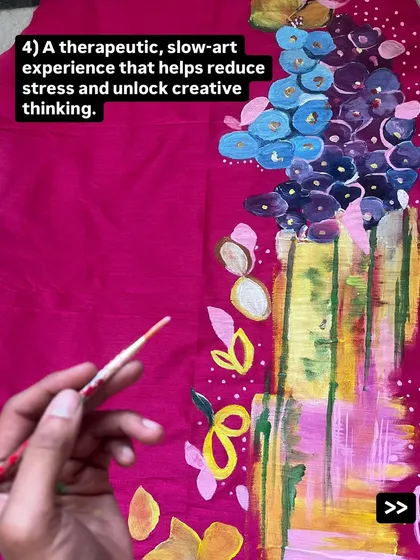 Announcing my Fabric Painting Workshop: Forest Edition. This is a therapeutic, slow-art experience where you can learn to paint your own nature-inspired masterpiece on fabric from scratch.