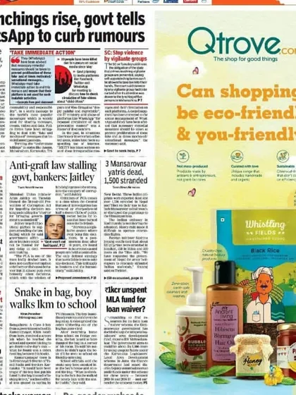A proud moment seeing our pickle jar featured in a newspaper ad for Qtrove.com.