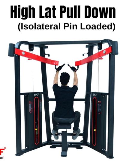 A back view of a user performing a pulldown.