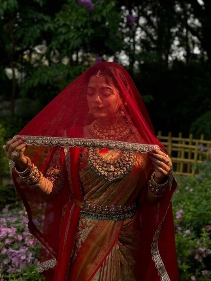 South Indian Bridal Drapes photo 42